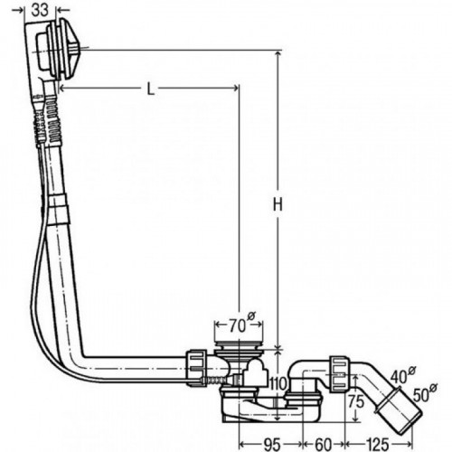 Слив-перелив для ванны Riho Viega Multiplex 560100310