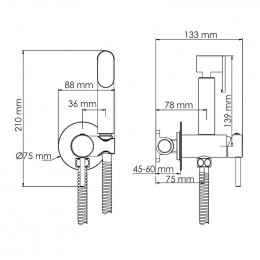Гигиенический душ WasserKRAFT A70838 золото