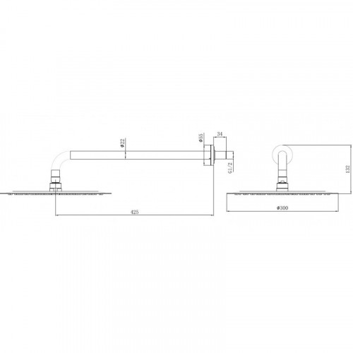 Верхний душ Allen Brau Priority 5.31A17-MG графит браш
