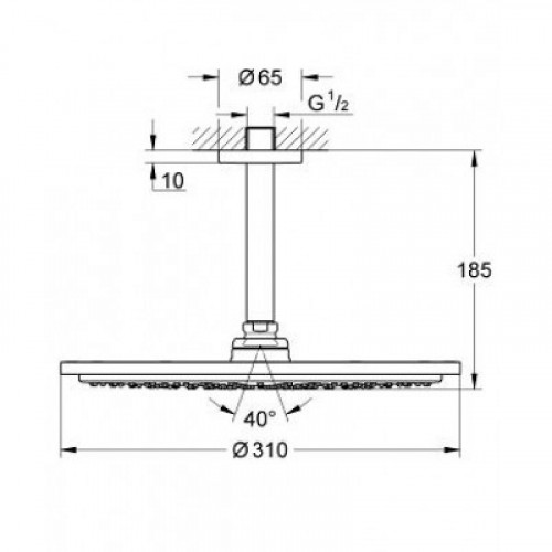 Верхний душ Grohe Rainshower 26067000