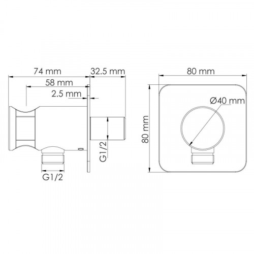 Комплект для биде WasserKraft A8251.285.237.213 золото