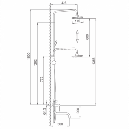 Душевая система Frap F24002 хром