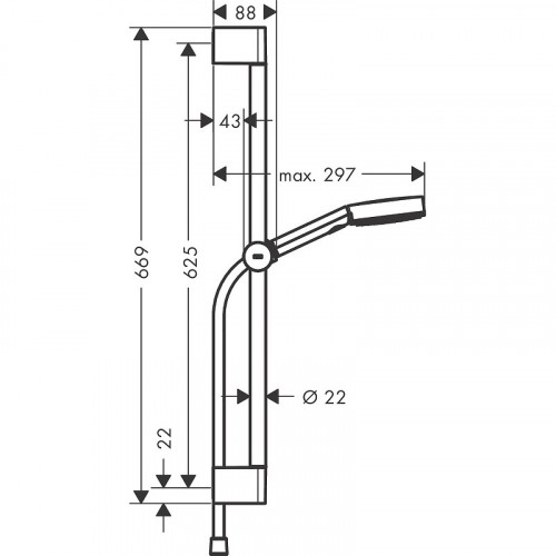 Душевой гарнитур Hansgrohe Pulsify Select Relaxation 24160670 черный матовый