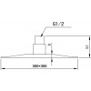 Верхний душ Aquanet Steel Square AF210-84S-S 244061 сатин