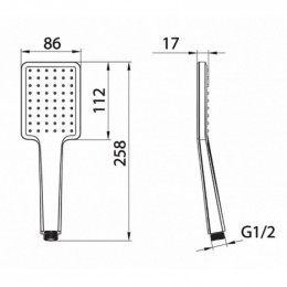 Душевая лейка Iddis Slide SLI1F0Bi18 черный матовый