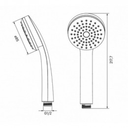 Душевая лейка Iddis Hand Shower 0011F85i18 глянцевый хром