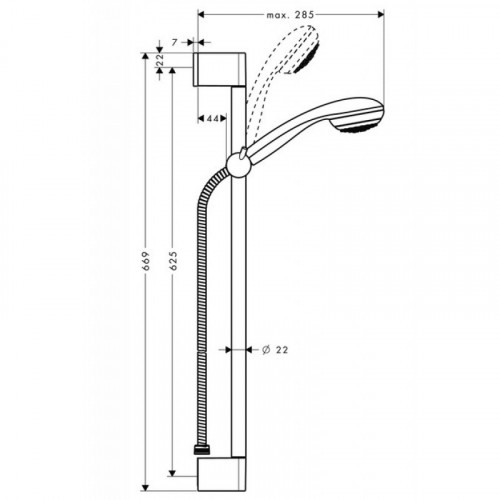 Душевой гарнитур Hansgrohe Crometta 85 Green Mono 27652000