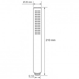 Душевая лейка Aquanet AF000-14B 261832 черный матовый
