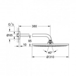 Верхний душ Grohe Rainshower Cosmopolitan 26066000