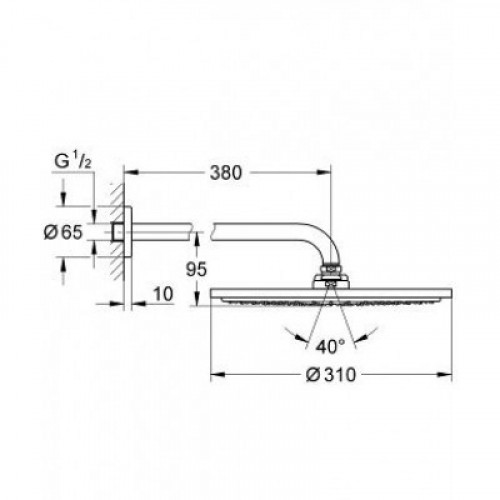 Верхний душ Grohe Rainshower Cosmopolitan 26066000