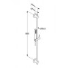 Душевой гарнитур Kludi Nova Fonte Puristic 2084039-15 черный матовый