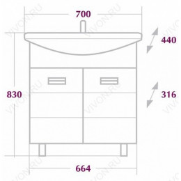 Onika Мебель для ванной Балтика 70 L