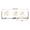 Cezares Душевая дверь в нишу STYLUS-O-M-BF-1-120-C-Cr