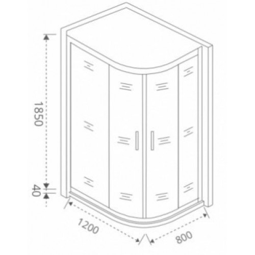 Good Door Душевой уголок LATTE R-120-C-WE