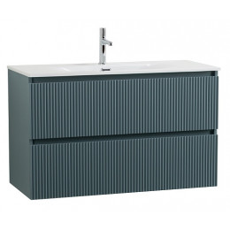 BelBagno Тумба с раковиной Uno 100 подвесная Голубой матовый с раковиной BB-8099-100