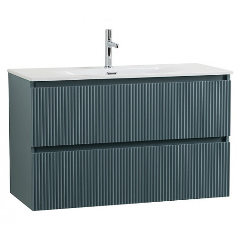 BelBagno Тумба с раковиной Uno 100 подвесная Голубой матовый с раковиной BB-8099-100