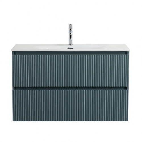 BelBagno Тумба с раковиной Uno 100 подвесная Голубой матовый с раковиной BB-8099-100