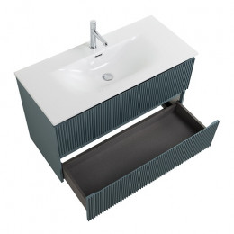 BelBagno Тумба с раковиной Uno 100 подвесная Голубой матовый с раковиной BB-8099-100
