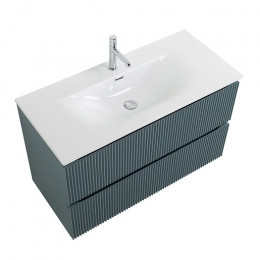 BelBagno Тумба с раковиной Uno 100 подвесная Голубой матовый с раковиной BB-8099-100