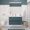 BelBagno Тумба с раковиной Uno 100 подвесная Голубой матовый с раковиной BB-8099-100