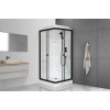 Royal Bath Душевая кабина HP RB 80HP1-T-BL 80x80 стекло прозрачное профиль черный матовый