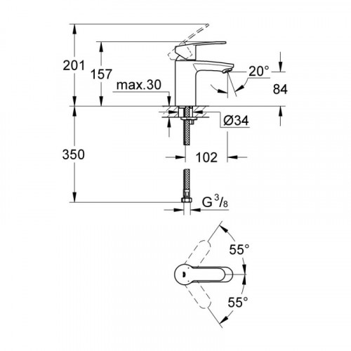 Смеситель для раковины Grohe Eurostyle Cosmopolitan 3246820E