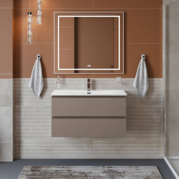 BelBagno Тумба с раковиной Kraft 90 подвесная Бежевый матовый