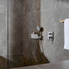 Шланговое подсоединение Hansgrohe Fixfit Porter 26456000 с держателем и полкой хром