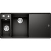 Мойка Blanco Axia III 6 S-F Silgranit 525852 c клапаном-автоматом InFino, доска стекло черный
