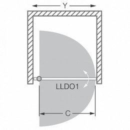Roltechnik Душевая дверь LLDO1/900 transparent