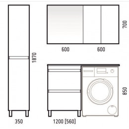 Зеркало Corozo Альтаир 60 SD-00000499 белое