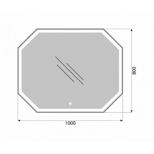 BelBagno Зеркало SPC-OTT-1000-800-LED-TCH