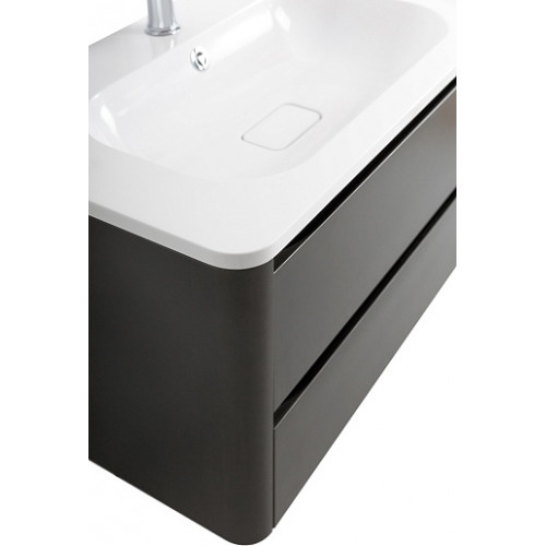 Cezares Тумба с раковиной Relax 80 подвесная оружейная сталь