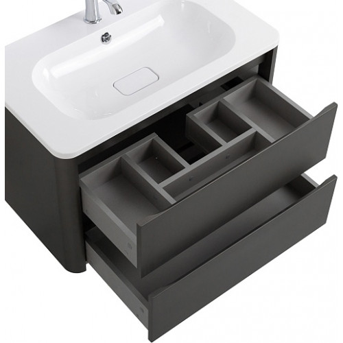 Cezares Тумба с раковиной Relax 80 подвесная оружейная сталь