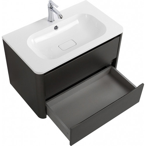 Cezares Тумба с раковиной Relax 80 подвесная оружейная сталь