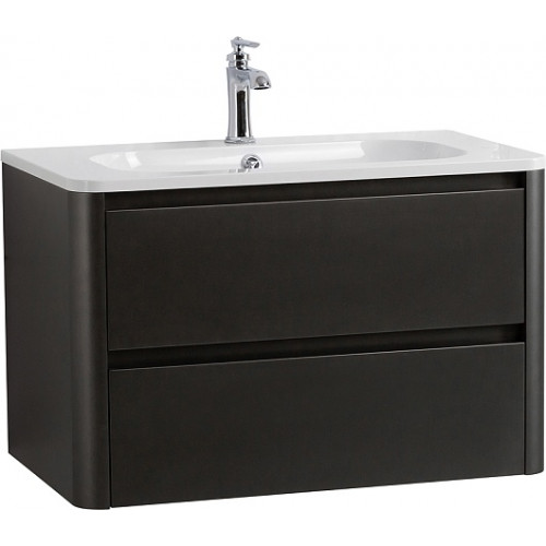 Cezares Тумба с раковиной Relax 80 подвесная оружейная сталь