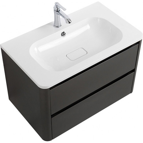 Cezares Тумба с раковиной Relax 80 подвесная оружейная сталь