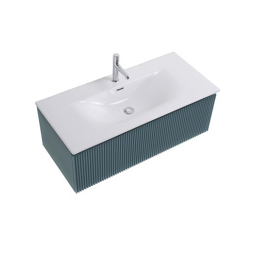 BelBagno Тумба с раковиной Uno 100 с 1 ящиком подвесная Голубой матовый с раковиной BB-8099-100
