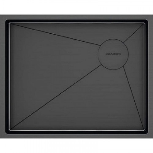 Мойка для кухни Paulmark Next-Skew PM885444-GM 54x44 вороненая сталь