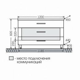 СанТа Мебель для ванной Виктория 120 NEW напольная