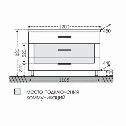 СанТа Мебель для ванной Виктория 120 NEW напольная