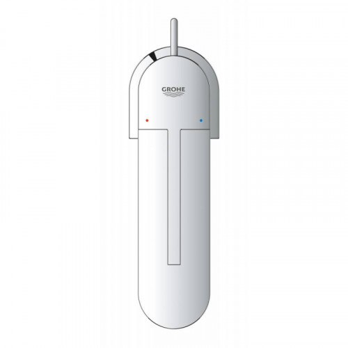 Смеситель для раковины GROHE Plus 33163003 S-Size, со сливным гарнитуром, гладкий