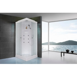 Royal Bath Душевая кабина HP RB 80HP2-M 80x80 с г/м стекло матовое профиль белый