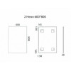 Misty Зеркало Неон 2 LED 60x80 сенсор на корпусе