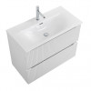 BelBagno Тумба с раковиной Uno mini 80 подвесная Bianco Opaco с раковиной BB-8099-3-80