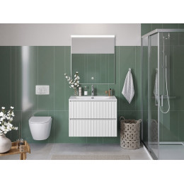 BelBagno Тумба с раковиной Uno mini 80 подвесная Bianco Opaco с раковиной BB-8099-3-80