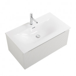 BelBagno Тумба с раковиной Uno 80 подвесная Bianco Opaco с раковиной BB-8099-3-80