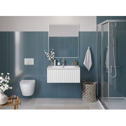 BelBagno Тумба с раковиной Uno 80 подвесная Bianco Opaco с раковиной BB-8099-3-80