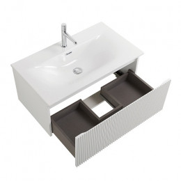 BelBagno Тумба с раковиной Uno 80 подвесная Bianco Opaco с раковиной BB-8099-3-80