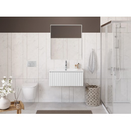 BelBagno Тумба с раковиной Uno 80 подвесная Bianco Opaco с раковиной BB-8099-3-80